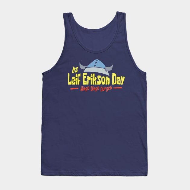 Spongebob Squarepants Happy Leif Erikson Day Tank Top by stayfrostybro